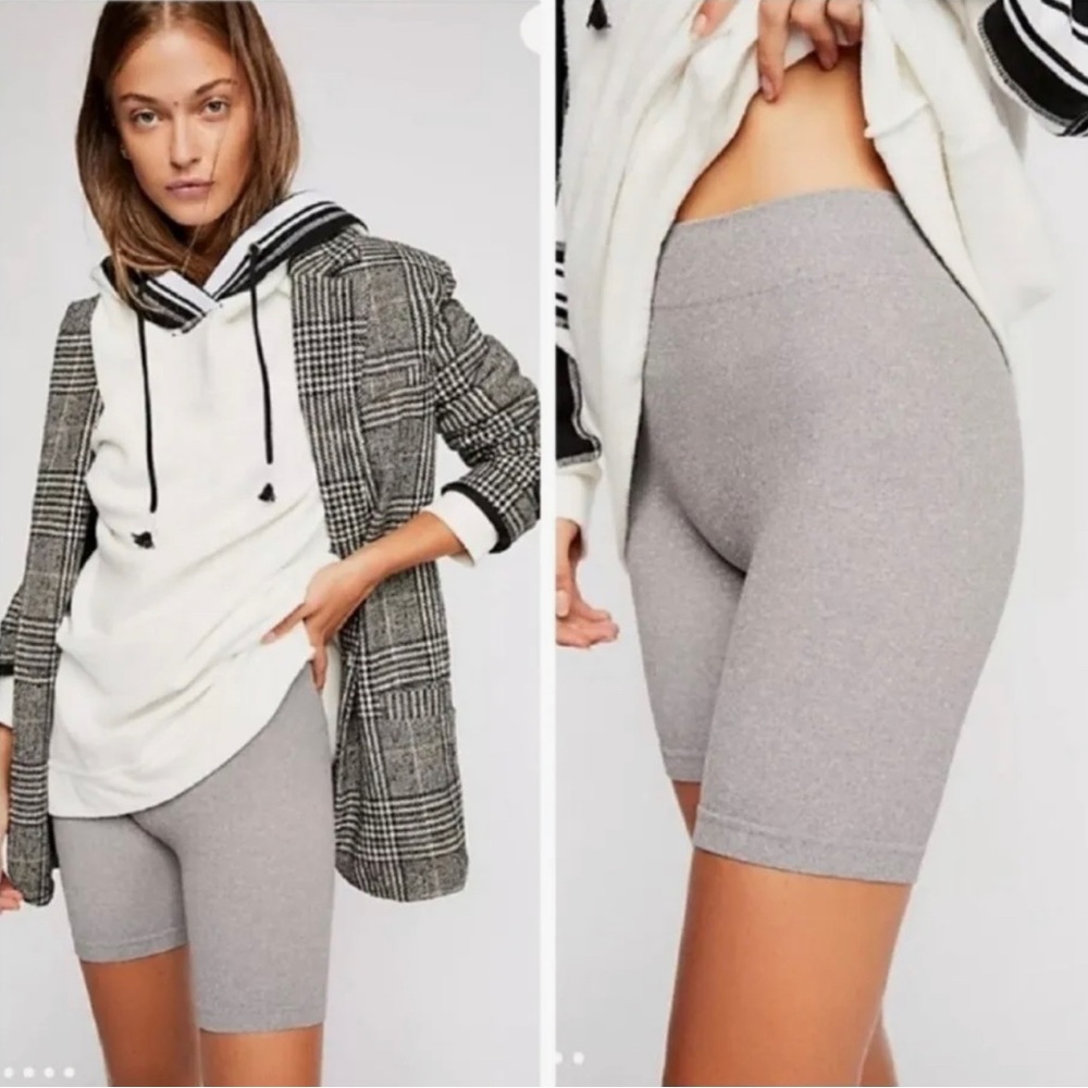 Free People Seamless Bike Short Heather Gray Women's XS/S
